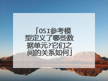 OSI参考模型定义了哪些数据单元?它们之间的关系如何