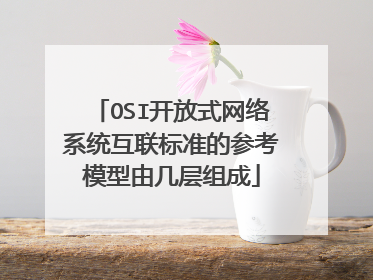 OSI开放式网络系统互联标准的参考模型由几层组成