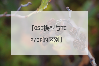 OSI模型与TCP/IP的区别