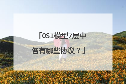 OSI模型7层中各有哪些协议？