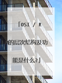 OSI / RM的层次结构及功能是什么?