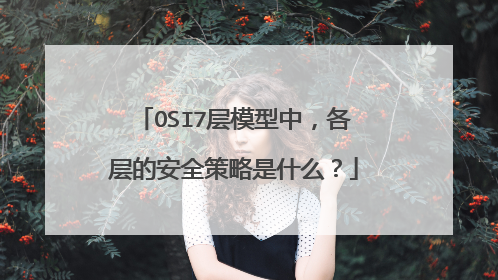 OSI7层模型中，各层的安全策略是什么？