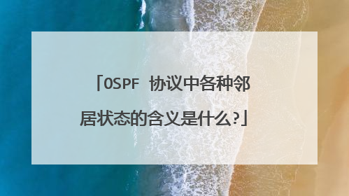 OSPF 协议中各种邻居状态的含义是什么?