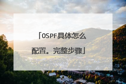 OSPF具体怎么配置。完整步骤