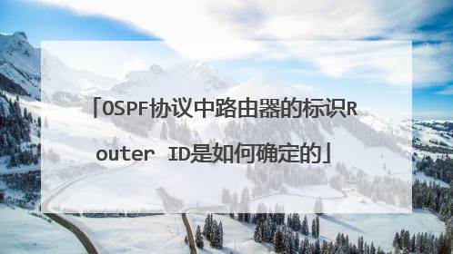 OSPF协议中路由器的标识Router ID是如何确定的