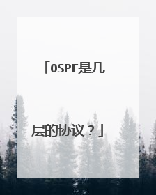 OSPF是几层的协议？