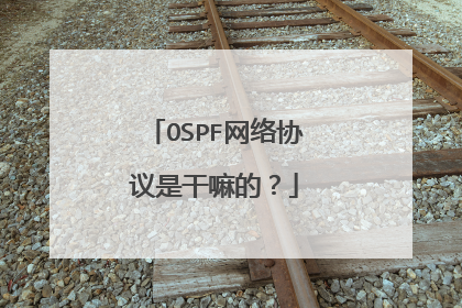 OSPF网络协议是干嘛的？