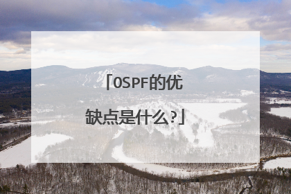OSPF的优缺点是什么?