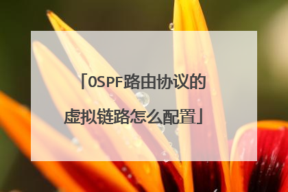 OSPF路由协议的虚拟链路怎么配置