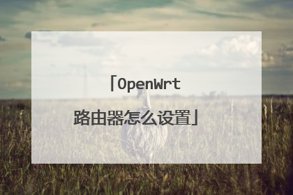 OpenWrt路由器怎么设置