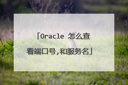 Oracle 怎么查看端口号,和服务名