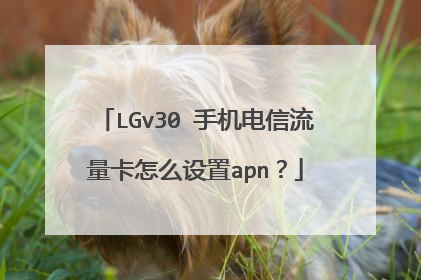 LGv30 手机电信流量卡怎么设置apn?