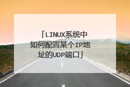 LINUX系统中如何配置某个IP地址的UDP端口