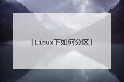 Linux下如何分区