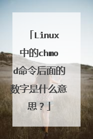 Linux中的chmod命令后面的数字是什么意思？