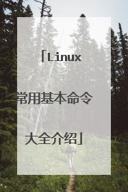 Linux常用基本命令大全介绍