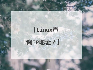 Linux查询IP地址？