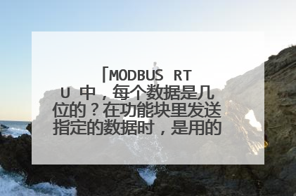 MODBUS RTU 中,每个数据是几位的?在功能块里发送指定的数据时,是用的DB,还是MB啊