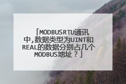 MODBUSRTU通讯中,数据类型为UINT和REAL的数据分别占几个MODBUS地址?