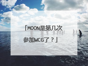 MOON是第几次参加WCG了？