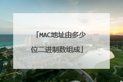 MAC地址由多少位二进制数组成