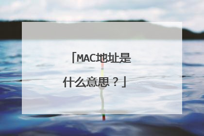 MAC地址是什么意思?