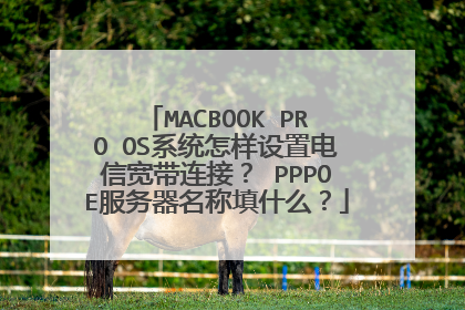 MACBOOK PRO OS系统怎样设置电信宽带连接？ PPPOE服务器名称填什么？