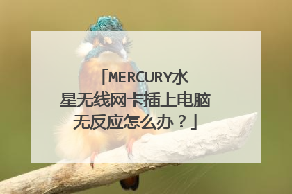 MERCURY水星无线网卡插上电脑无反应怎么办？