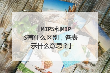 MIPS和MBPS有什么区别,各表示什么意思?