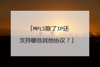 MPLS除了IP还支持哪些其他协议?