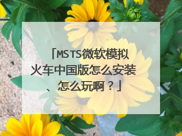 MSTS微软模拟火车中国版怎么安装、怎么玩啊?