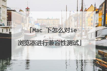 Mac 下怎么对ie浏览器进行兼容性测试