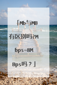 Mb与MB有区别吗?Mbps=8MBps吗？