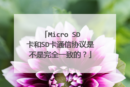 Micro SD 卡和SD卡通信协议是不是完全一致的?