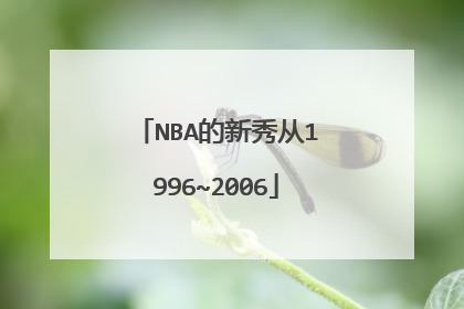 NBA的新秀从1996~2006