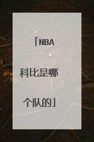 NBA科比是哪个队的