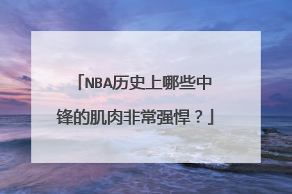 NBA历史上哪些中锋的肌肉非常强悍？