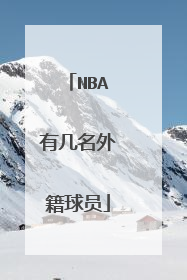 NBA有几名外籍球员
