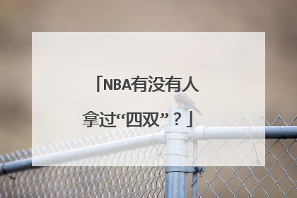 NBA有没有人拿过“四双”？