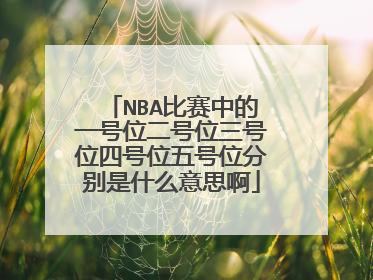 NBA比赛中的一号位二号位三号位四号位五号位分别是什么意思啊