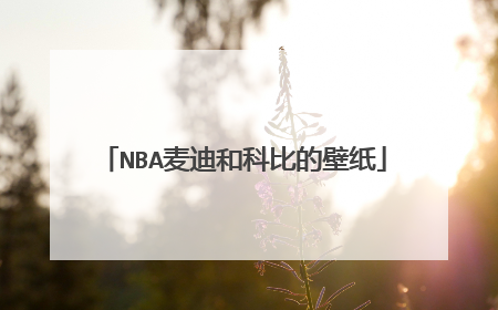 NBA麦迪和科比的壁纸