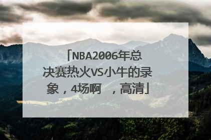 NBA2006年总决赛热火VS小牛的录象，4场啊 ，高清