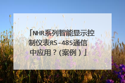 NHR系列智能显示控制仪表RS-485通信中应用？(案例）