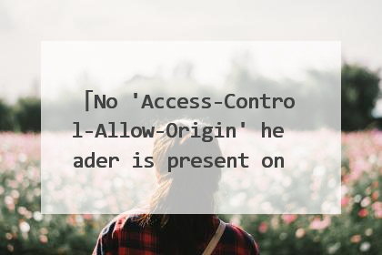 No 'Access-Control-Allow-Origin' header is present on the requested resource这个怎么解决啊？