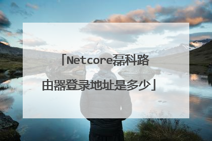 Netcore磊科路由器登录地址是多少
