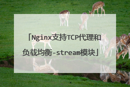 Nginx支持TCP代理和负载均衡-stream模块