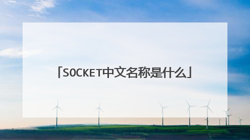 SOCKET中文名称是什么