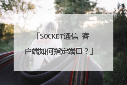 SOCKET通信 客户端如何指定端口？