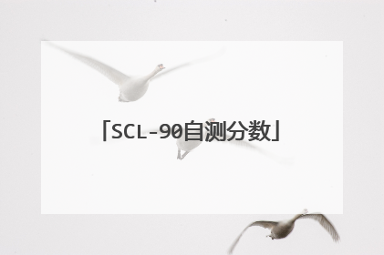 SCL-90自测分数