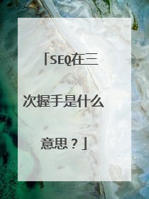SEQ在三次握手是什么意思？